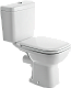 Унитаз-компакт напольный Duravit D-code 21110900002, сиденье 0067310000, петли хром