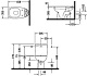 Унитаз-компакт напольный Duravit D-code 21110900002, сиденье 0067310000, петли хром